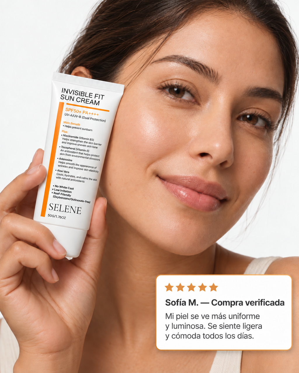 Selene® Bloqueador LINDONIA Glow Coreano SPF50