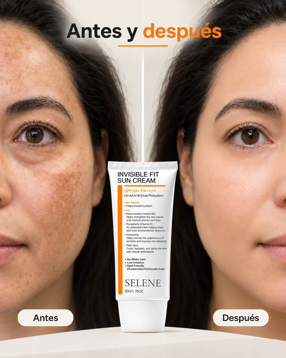 Selene® Bloqueador LINDONIA Glow Coreano SPF50