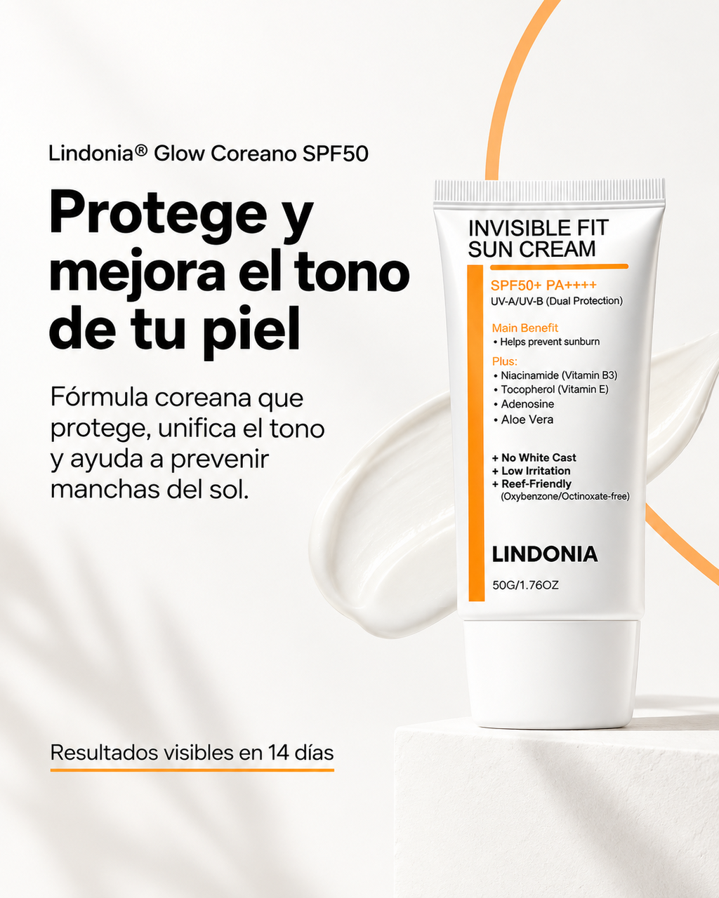 Lindonia® Bloqueador LINDONIA Glow Coreano SPF50